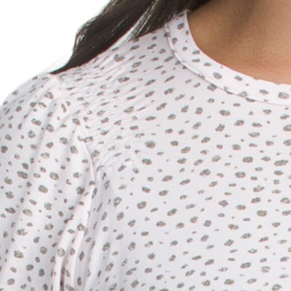 DEMOCRACY Plus Elbow Puff Sleeve Scoop Neck Top - Picture 3 of 3